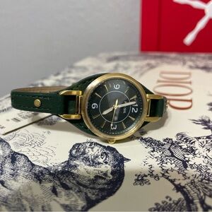 Fossil Gold and Dark Green Watch NWT